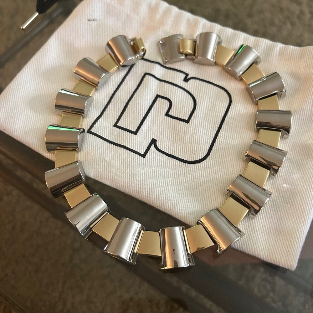 da arson gold and silver tone lou necklace 15 inch